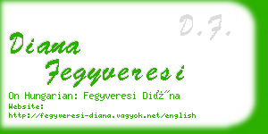 diana fegyveresi business card